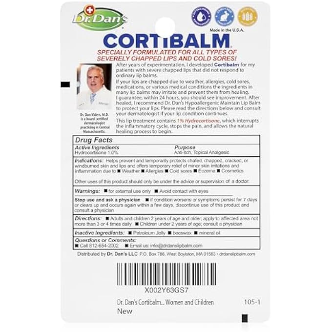 Dr. Dans CORTIBALM LIP BALM.14 OZ - Image 2